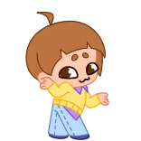 ⭐ Boy cartoon, boy, anime, chibi, cute, gesturing, illustration telegram sticker