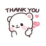 😌 THANK YOU mignon, ours, merci, offensant, doigt d'honneur, dessin animé whatsapp sticker