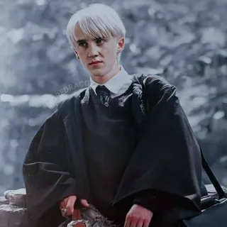 😝 Draco Malfoy Harry Potter mago, magia, estudiante, Slytherin telegram sticker