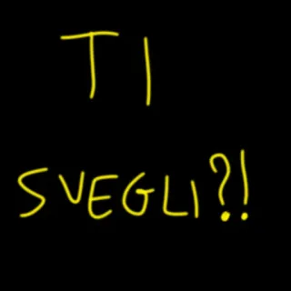⏰ TI SVEGLI?! 이탈리아어, 텍스트, 질문 telegram sticker