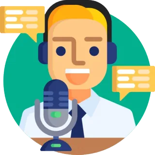 😂 Podcast, Mikrofon, Rundfunk, Audio, Lautsprecher, Radio, Kommunikation whatsapp sticker