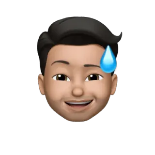 😅 หน้า, อิโมจิ, เหงื่อ, ยิ้ม, อวตาร, การ์ตูน telegram sticker