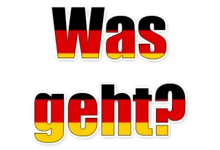 👋 Was geht? niemcy, pozdrowienie, niemiecki, flaga whatsapp sticker