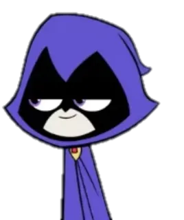 😏 Raven Teen Titans kreskówka, superbohater, Teen Titans, Raven, DC Comics telegram sticker