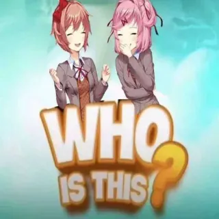 ❤️ Sayori and Natsuki Doki Doki Literature Club WHO IS THIS? telegram sticker