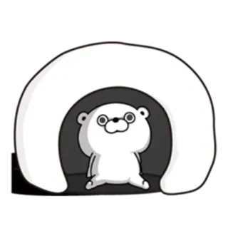 🙁 bear, cute, animal, cartoon, glasses telegram sticker