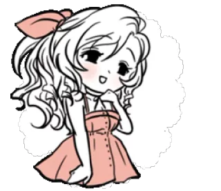 😀 Cartone animato, Chibi, Ragazza, Carino, Anime, Illustrazione whatsapp sticker