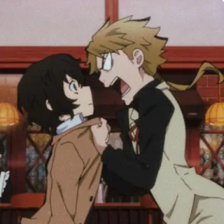 😡 Anime, Argument, Bagarre, Personnages, Crier telegram sticker
