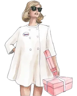 😁 I VOTED moda, votação, mulher, adesivo, eleição, votar, óculos de sol whatsapp sticker