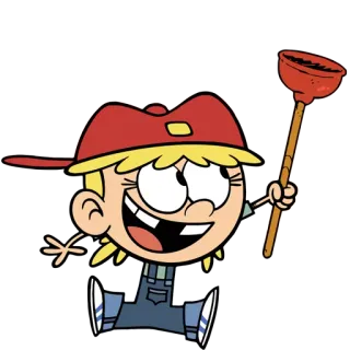 😆 Lana Loud The Loud House dessin animé, plombier, fille, personnage, animé telegram sticker