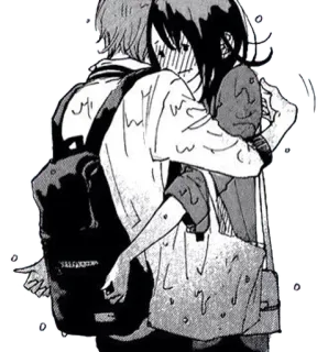 👰 Anime, Manga, Abbraccio, Coppia, Romance telegram sticker