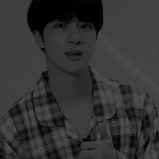 ✖️ personne, homme, pouce levé, portrait, k-pop, jin telegram sticker