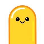 😘 amarelo, desenho animado, fofo, adesivo, emoji whatsapp sticker