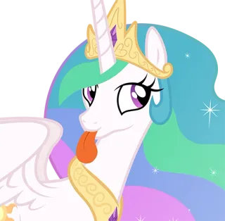 😜 Princess Celestia My Little Pony Принцесса Селестия, My Little Pony, мультфильм, животное, пони telegram sticker
