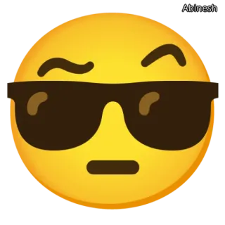 🕶️ 絵文字, かっこいい, サングラス, 黄色, 顔 telegram sticker