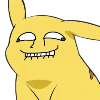 ☺️ Pikachu ปิกาจู, โปเกมอน, ตลก, มีม, การ์ตูน, สีเหลือง telegram sticker