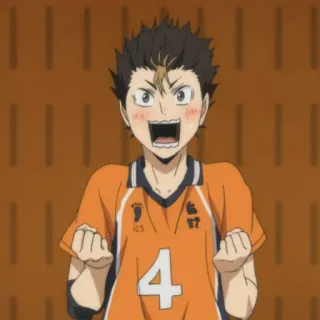 😚 Nishinoya Yuu Haikyuu!! Anime, Haikyuu, Nishinoya Yuu, Volleyball, Sport Anime, Aufgeregt telegram sticker