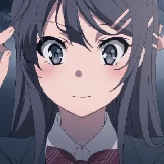 😳 Mai Sakurajima Rascal Does Not Dream of Bunny Girl Senpai Anime, Ragazza, Cartone animato, Bruna, Scolara, Sakurajima Mai telegram sticker