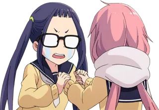 😢 动漫, 哭, 校服, 情感, 沮丧, 卡通 telegram sticker