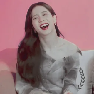 🥟 Jisoo kpop, cantante, retrato, sonriendo, mujer, celebridad whatsapp sticker