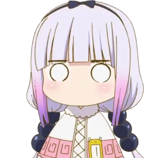 😐 Kanna Kamui Miss Kobayashi's Dragon Maid Anime, Drago, Kawaii, Carino, Kanna telegram sticker