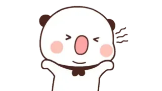 🍩 cute, cartoon, panda, character, kawaii, happy telegram sticker
