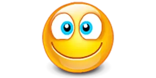 😃 Smiley, Emoji, Kuning, Kartun, Senang, Wajah telegram sticker