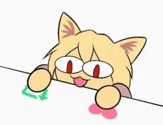 ❤️ chat, animé, dessin animé, drôle, mème whatsapp sticker