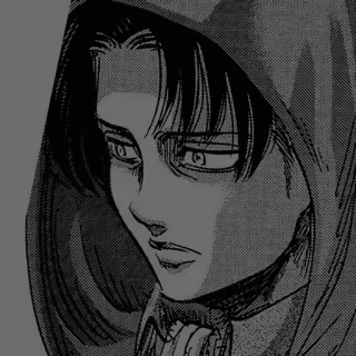 😨 Levi Ackerman Attack on Titan Levi, Anime, Attack on Titan, Charakter, Manga telegram sticker