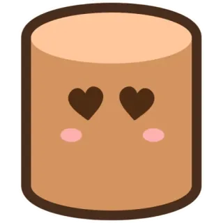 ⚪️ 마시멜로, 귀여운, 하트, 사랑, 만화, 귀여움 telegram sticker