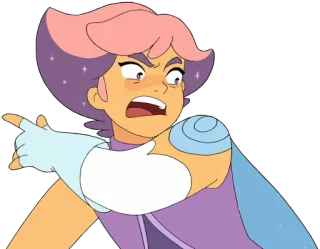 😨 Glimmer She-Ra and the Princesses of Power animation, cartoon, angry, pointing, Glimmer, She-Ra telegram sticker