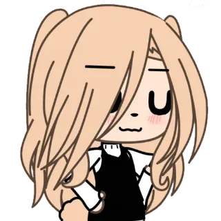 ☺️ Gacha, Personagem, Avatar, Desenho animado, Fofo, Rubor, Anime telegram sticker