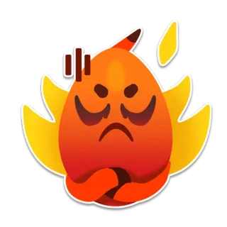😡 злой, огонь, эмодзи, мультик, выражение, пламя telegram sticker