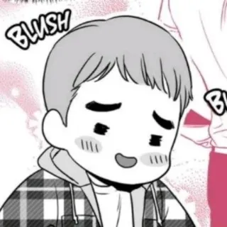 🥺 BLUSH แก้มแดง, การ์ตูน, สีหน้า, อารมณ์, น่ารัก whatsapp sticker