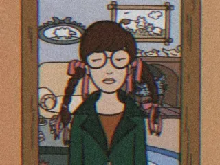 🧃 Daria Morgendorffer Daria Daria, cartoon, animated, teenager, sarcastic, 90s, MTV whatsapp sticker