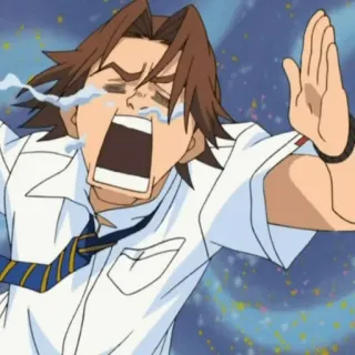 🍁 piangere, anime, triste, arrabbiato, emozione, lacrime telegram sticker