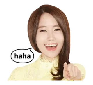😂 haha haha, rindo, asiática, apontando, sorriso, feliz whatsapp sticker