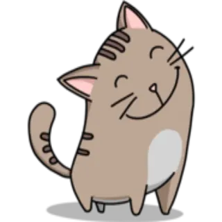 😌 gatto, carino, adesivo, animale, cartone animato whatsapp sticker