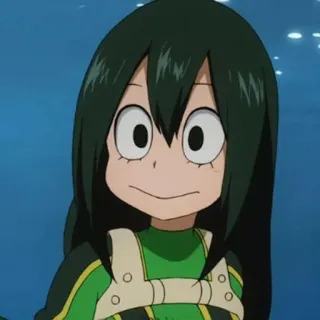 😀 Tsuyu Asui My Hero Academia anime, my hero academia, tsuyu asui, froppy, character, cartoon, fanart telegram sticker