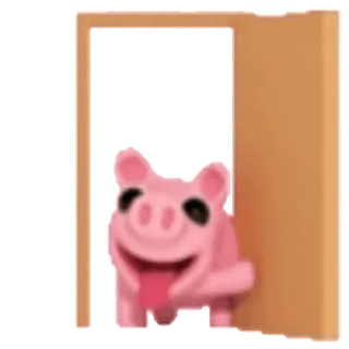 🚪 돼지, 문, 동물, 만화 whatsapp sticker