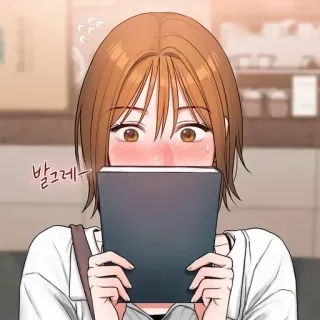 🥀 발그레 Anime, Rubor, Libro, Avergonzado, Coreano telegram sticker