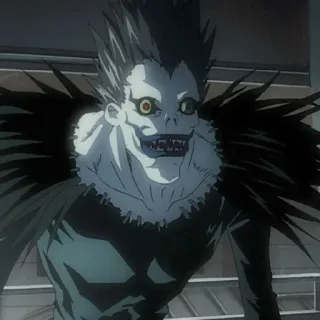 🍎 Ryuk Death Note Ryuk, Death Note, Anime, Shinigami, Monstro, Terror, Sobrenatural telegram sticker