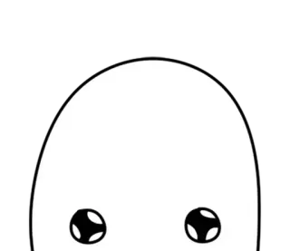 ⚪️ fantôme, mignon, effrayant, Halloween whatsapp sticker
