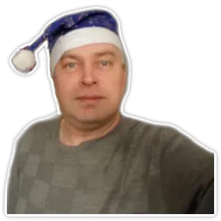 🎅 hombre, navidad, sombrero, retrato, selfie telegram sticker