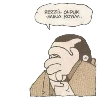 🤕 REZZİL OLDUK MİNA KOYİM. telegram sticker