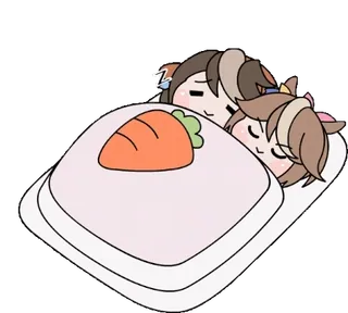 😴 sleep, bed, cute, carrot, anime whatsapp sticker