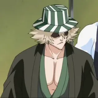 🧩 Kisuke Urahara Bleach Anime, Bleach, Kisuke Urahara, Hut, Charakter telegram sticker