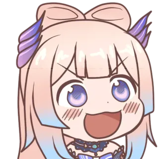 😀 Sangonomiya Kokomi Genshin Impact Anime, Manga, Videojuego, Lindo, Chibi telegram sticker