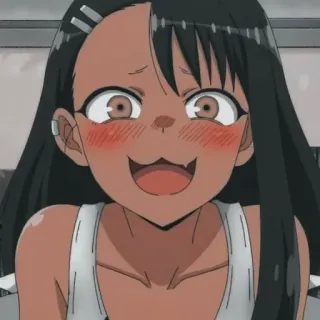 😝 Nagatoro Don't Toy with Me, Miss Nagatoro 애니메이션, 캐릭터, 나나시, 미소, 귀여운, 애니메이션 여자 telegram sticker