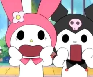 😳 My Melody My Melody, Sanrio, Cartoon, Anime, Rabbit, Cute, Surprised whatsapp sticker